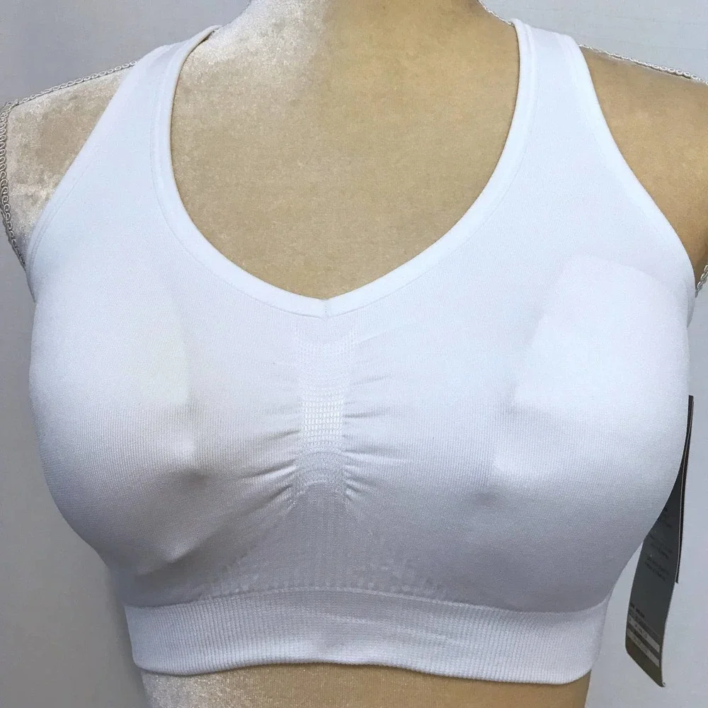 Ideology NWT White Performance Sports Bra Women M